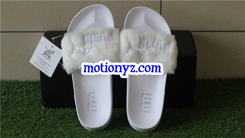 Puma Leadcat Fenty Fur Slide White